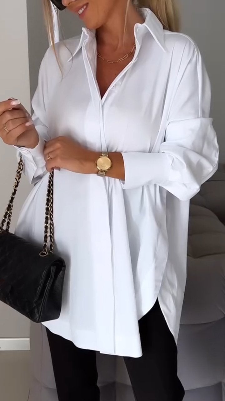 Eaksone - Lapel Slit Shirt