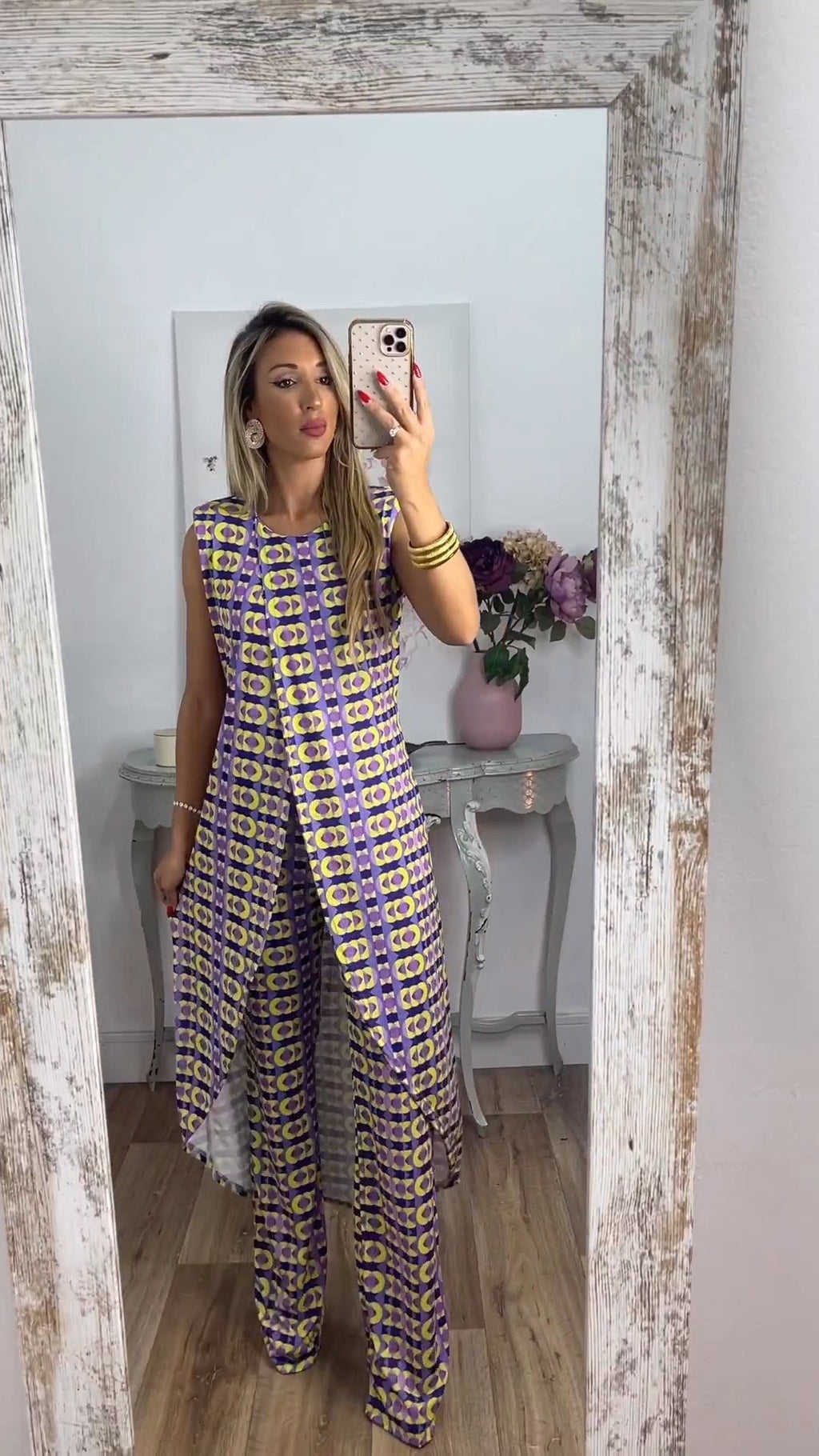 Eaksone - New Arrival Abstract Printed Comfy Suit For Women