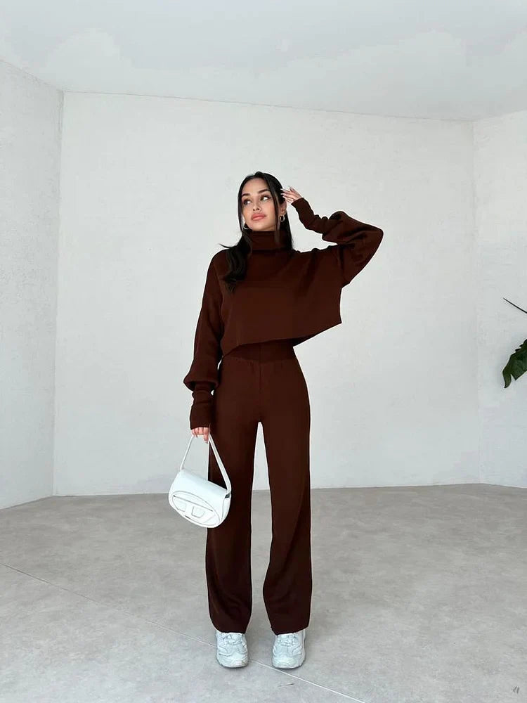 Eaksone - TURTLENECK GLOVE KNIT SUIT