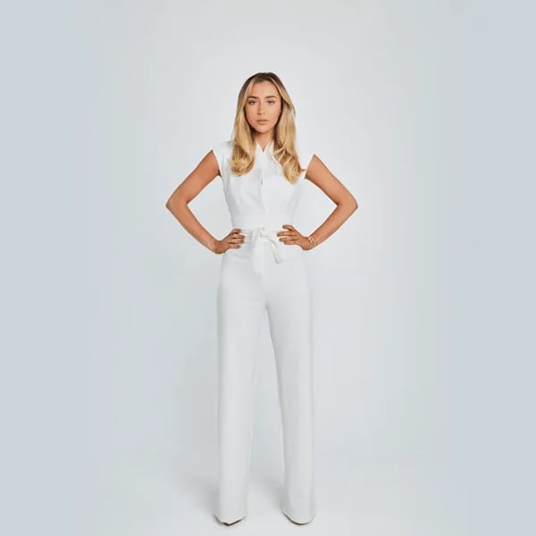 Eaksone - Women's Sleeveless Wide-Leg Jumpsuit