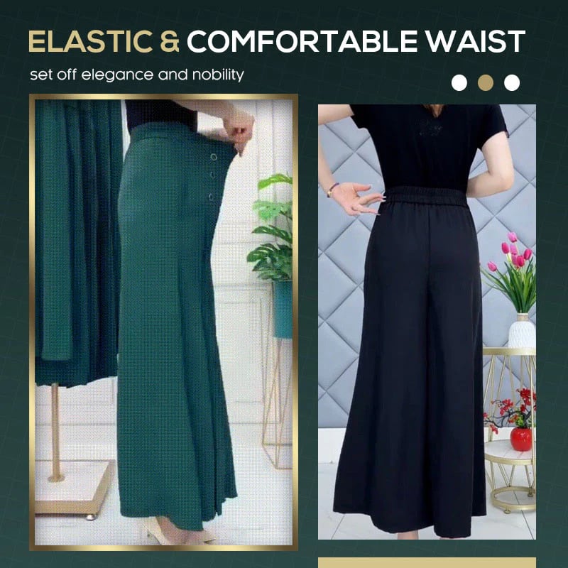 Eaksone - Stylish Pleated Wide-leg Pants