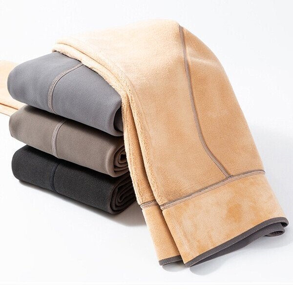 Eaksone - Flawless Legs Fake Translucent Warm Plush Lined Elastic Tights
