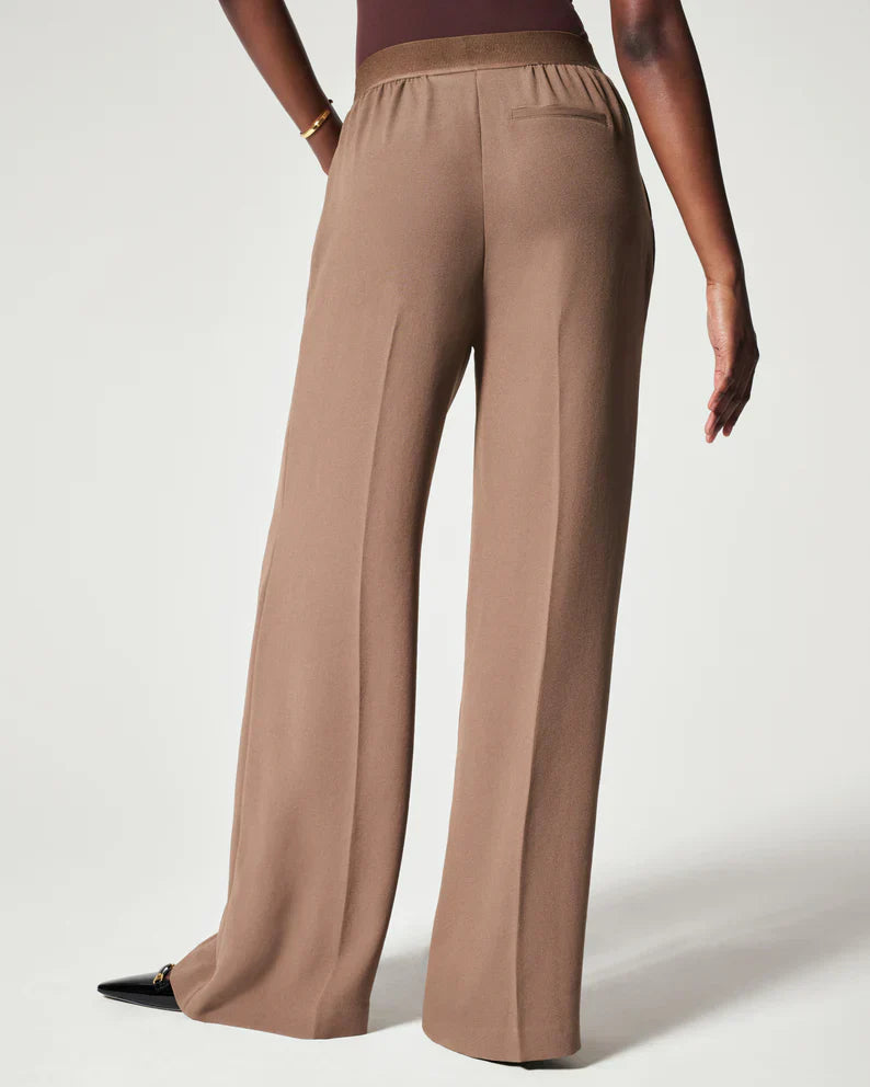 Eaksone - Crepe Pleated Pants