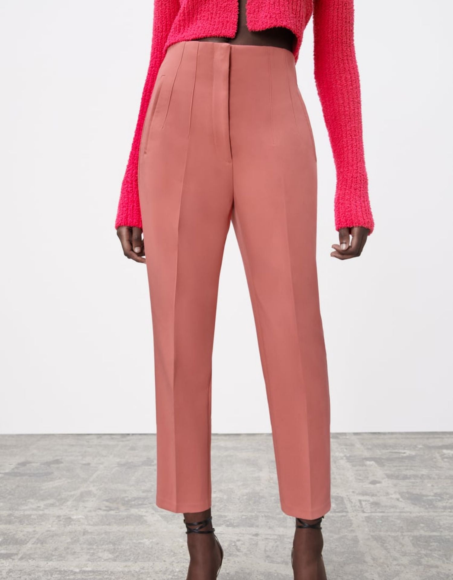 Eaksone - Tailored Pleat High Waist Pants