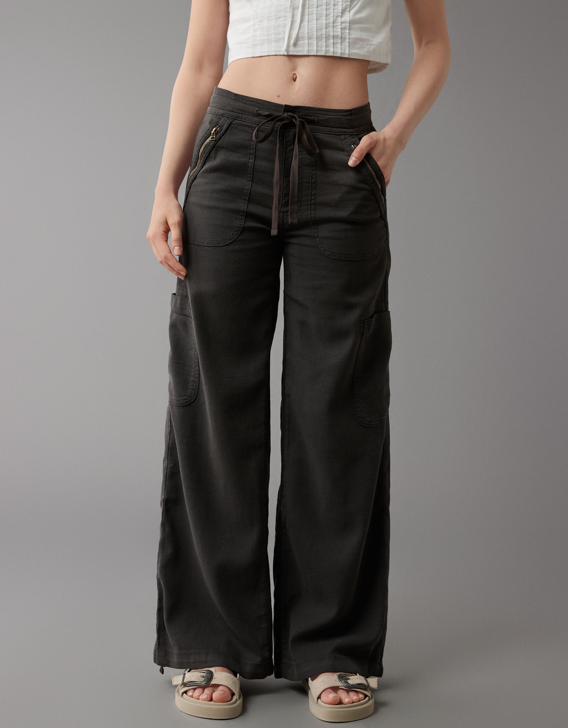 Eaksone - Linen-blend wide-leg overalls