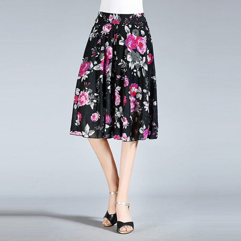 Eaksone - Women's Vintage Style Wide Leg Culottes