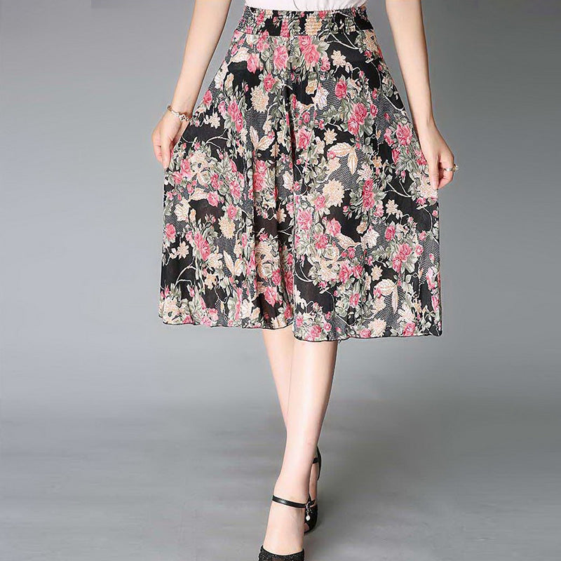 Eaksone - Women's Vintage Style Wide Leg Culottes