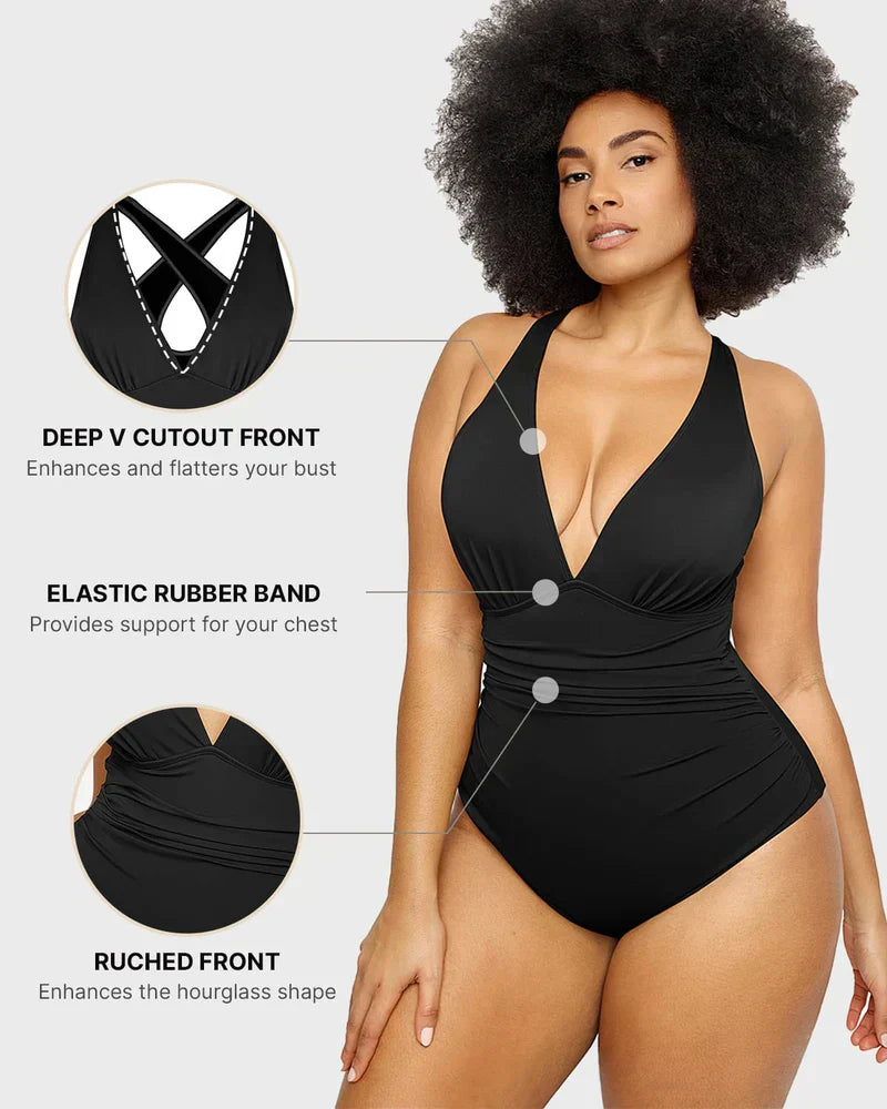 Eaksone - v-neck bodycon swimsuits