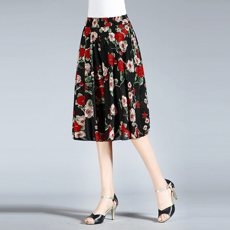 Eaksone - Women's Vintage Style Wide Leg Culottes
