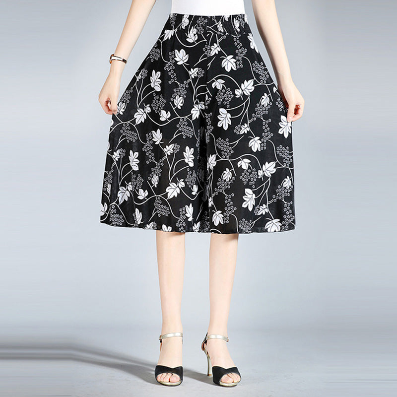 Eaksone - Women's Vintage Style Wide Leg Culottes