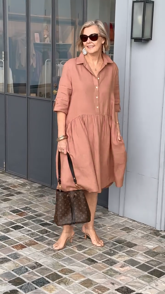 Eaksone - New Women's Cotton linen casual dress