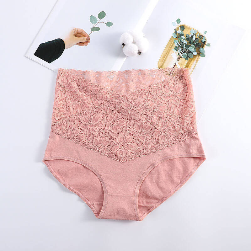 Eaksone - Ladies high waist cotton lace panties