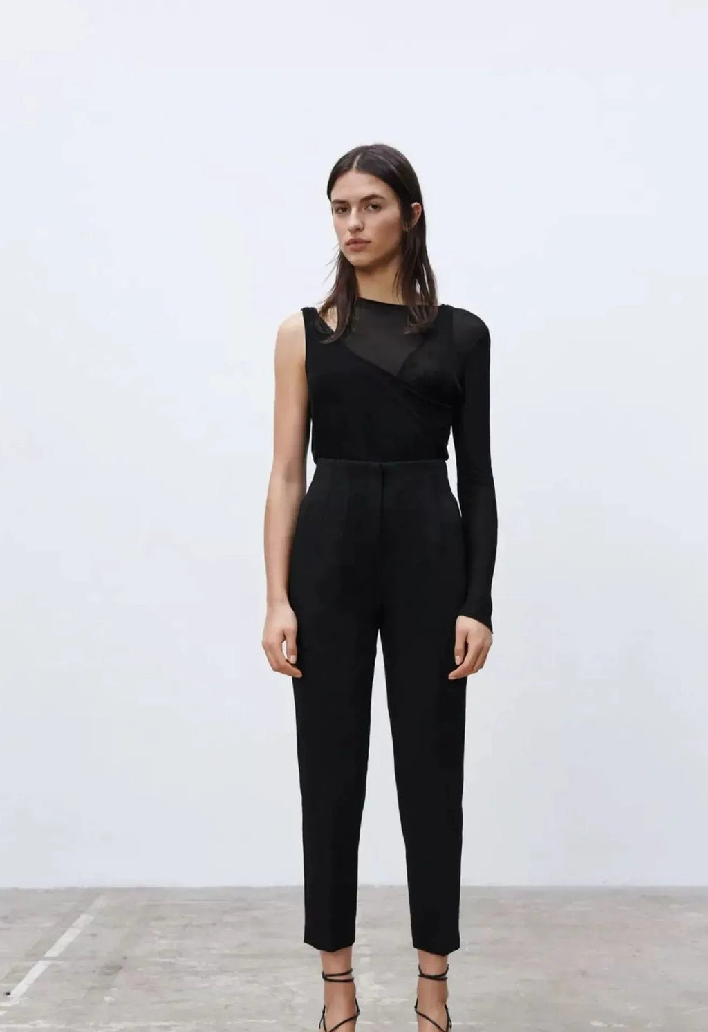 Eaksone - Tailored Pleat High Waist Pants