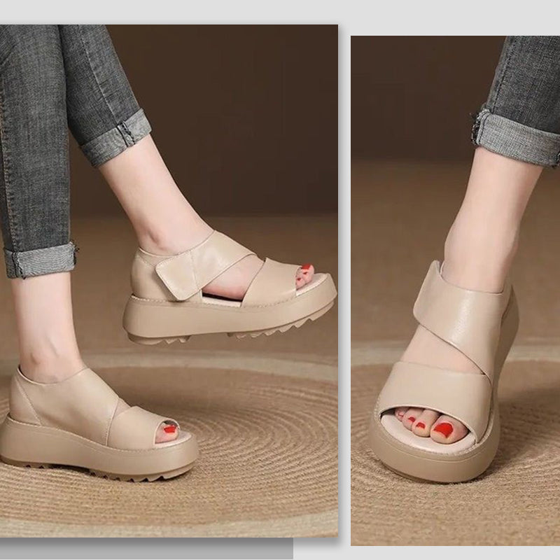 Eaksone - Women's Retro Thick Sole Velcro Sandals