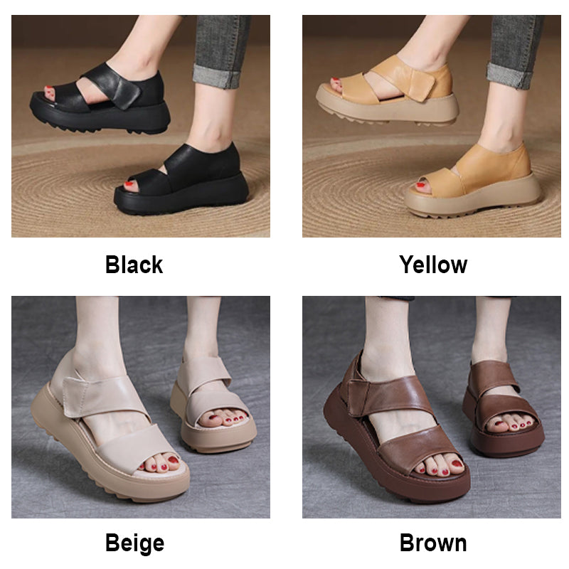 Eaksone - Women's Retro Thick Sole Velcro Sandals