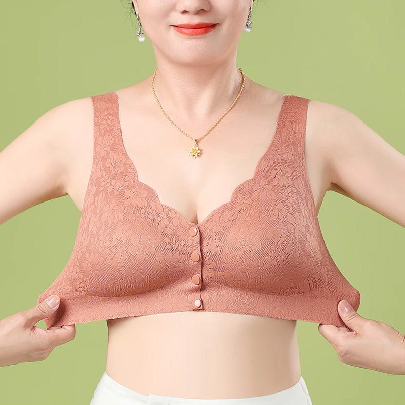 Eaksone - Front Buckle Sleep Bra For Older Women