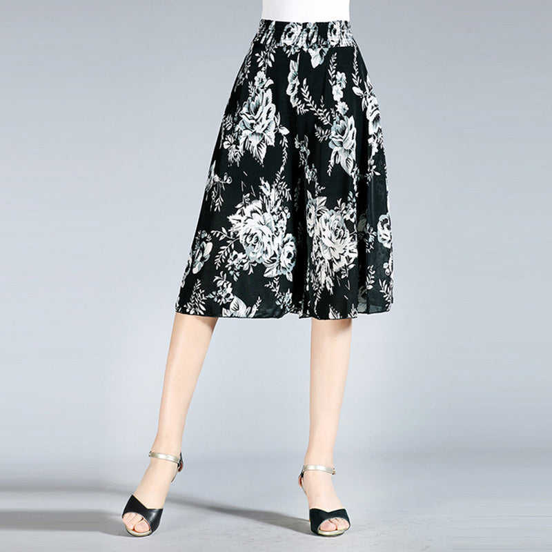 Eaksone - Women's Vintage Style Wide Leg Culottes