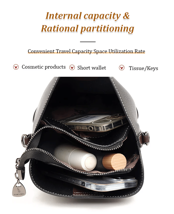 Eaksone - Genuine Leather Niche Women's Shoulder Bag