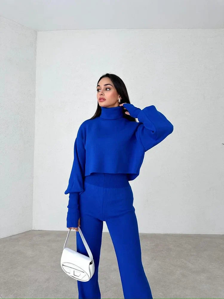 Eaksone - TURTLENECK GLOVE KNIT SUIT