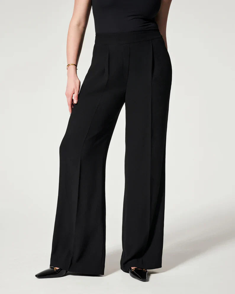 Eaksone - Crepe Pleated Pants