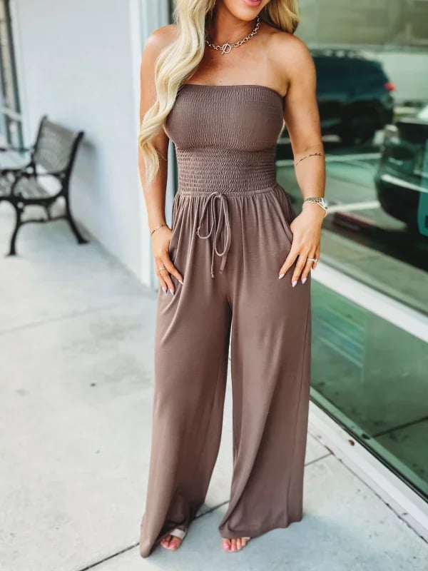 Eaksone - Newest Strapless Waist Jumpsuit