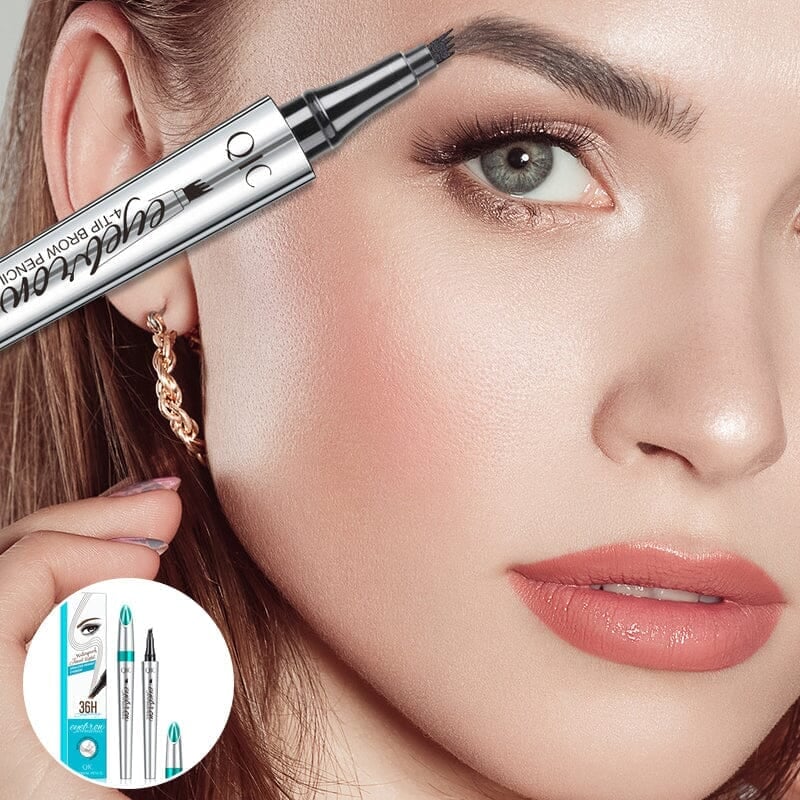 Eaksone - 3D Waterproof 4 Fork Tip Eyebrow Pencil