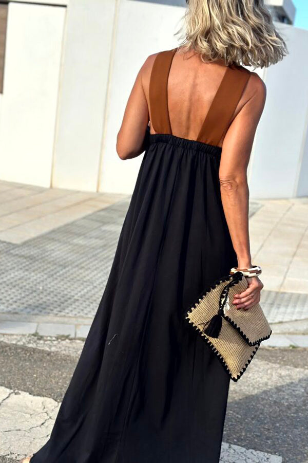 Eaksone - Women's cross backless sleeveless dress