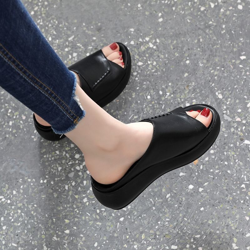 Eaksone - Women's New Thick-Bottomed Fish Mouth Slippers