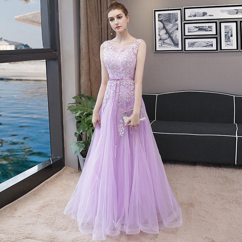 Dress new style sleeveless Korean style annual meeting slim evening dress