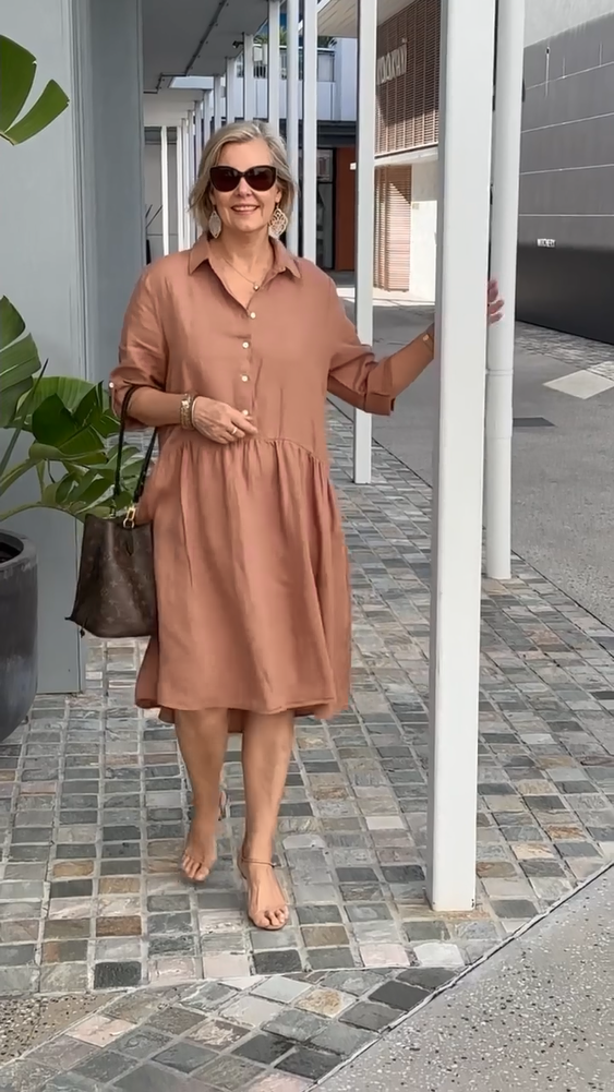 Eaksone - New Women's Cotton linen casual dress
