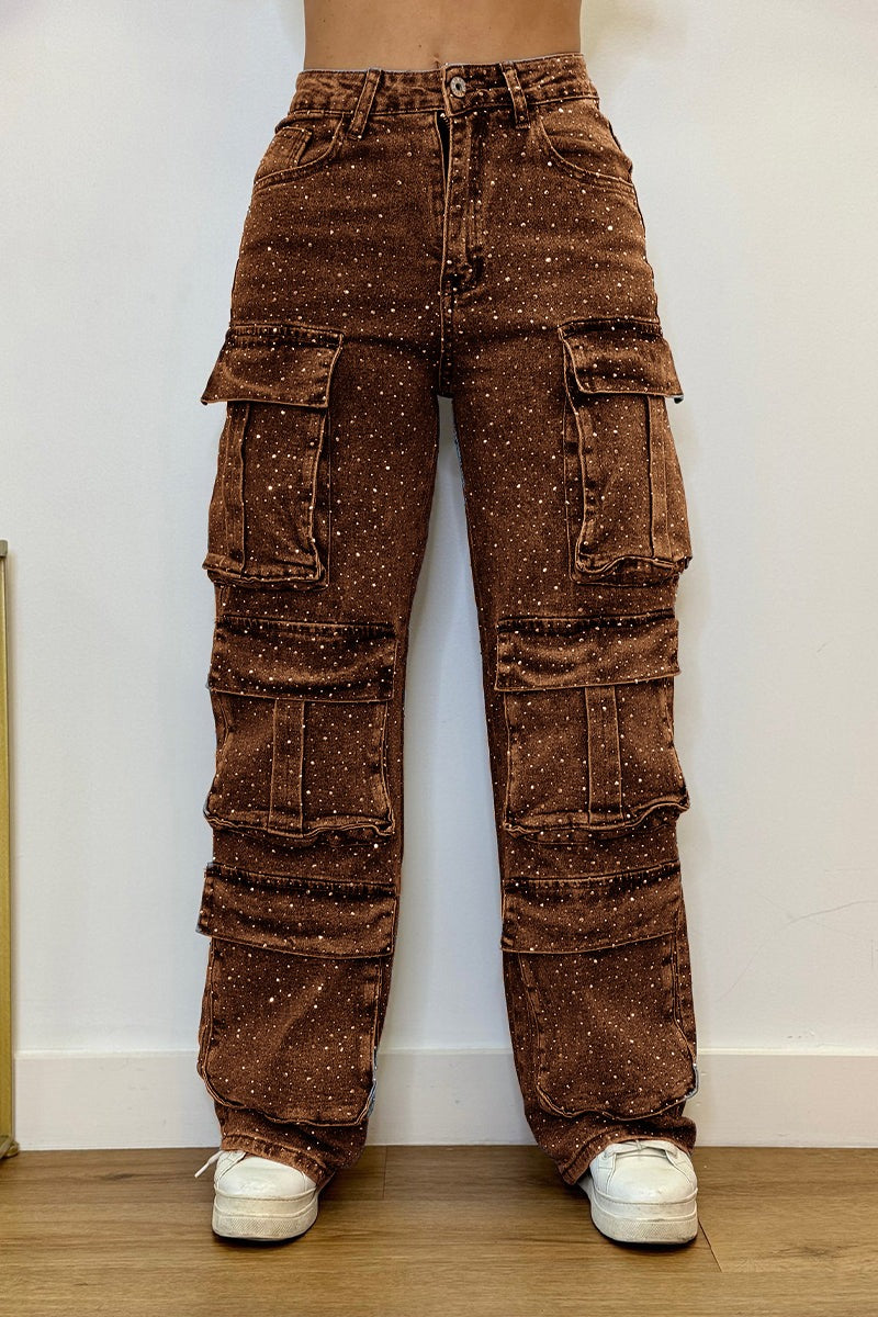 Eaksone - Rhinestone Jeans