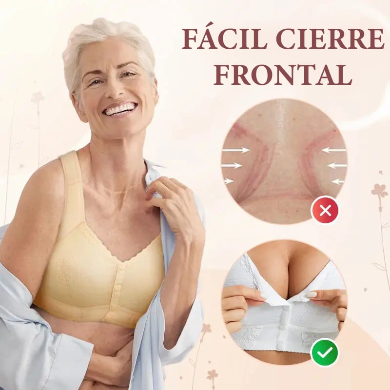 Eaksone - Nuevo Sujetador Transpirable Con Cierre Frontal Para Personas Mayores