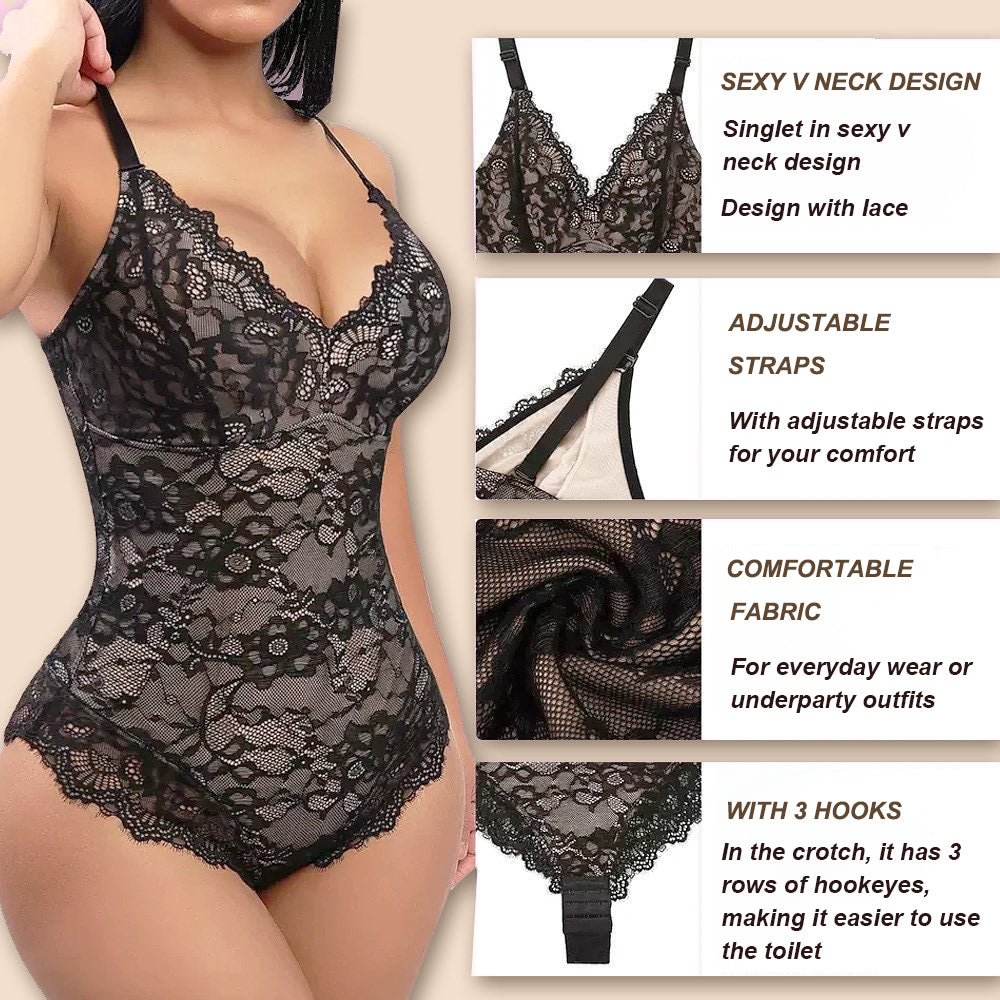 Eaksone - Women's Sexy Lace Bodysuit