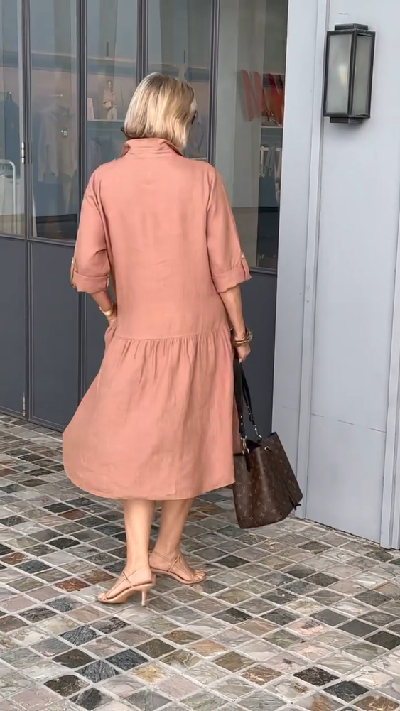 Eaksone - New Women's Cotton linen casual dress
