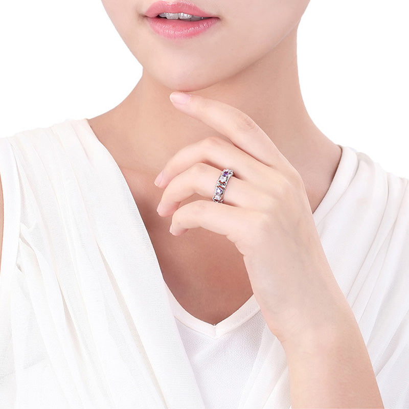 Eaksone - Gold-Plated Dichroic Inlaid Zircon Ring