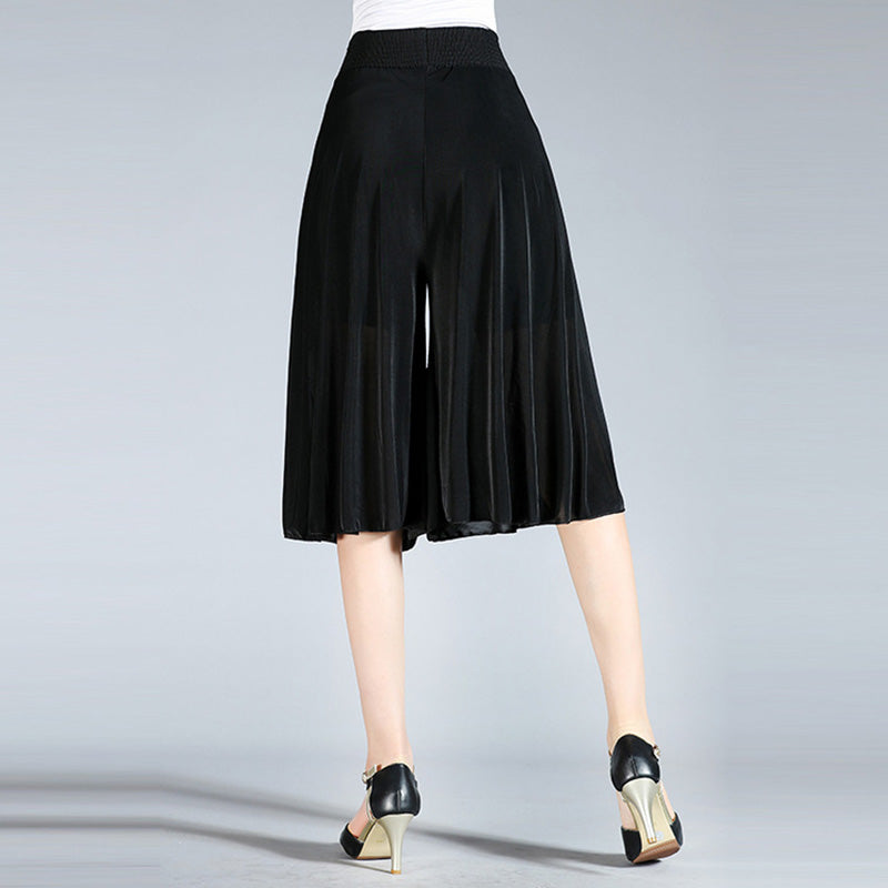 Eaksone - Women's Vintage Style Wide Leg Culottes