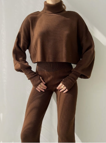 Eaksone - TURTLENECK GLOVE KNIT SUIT