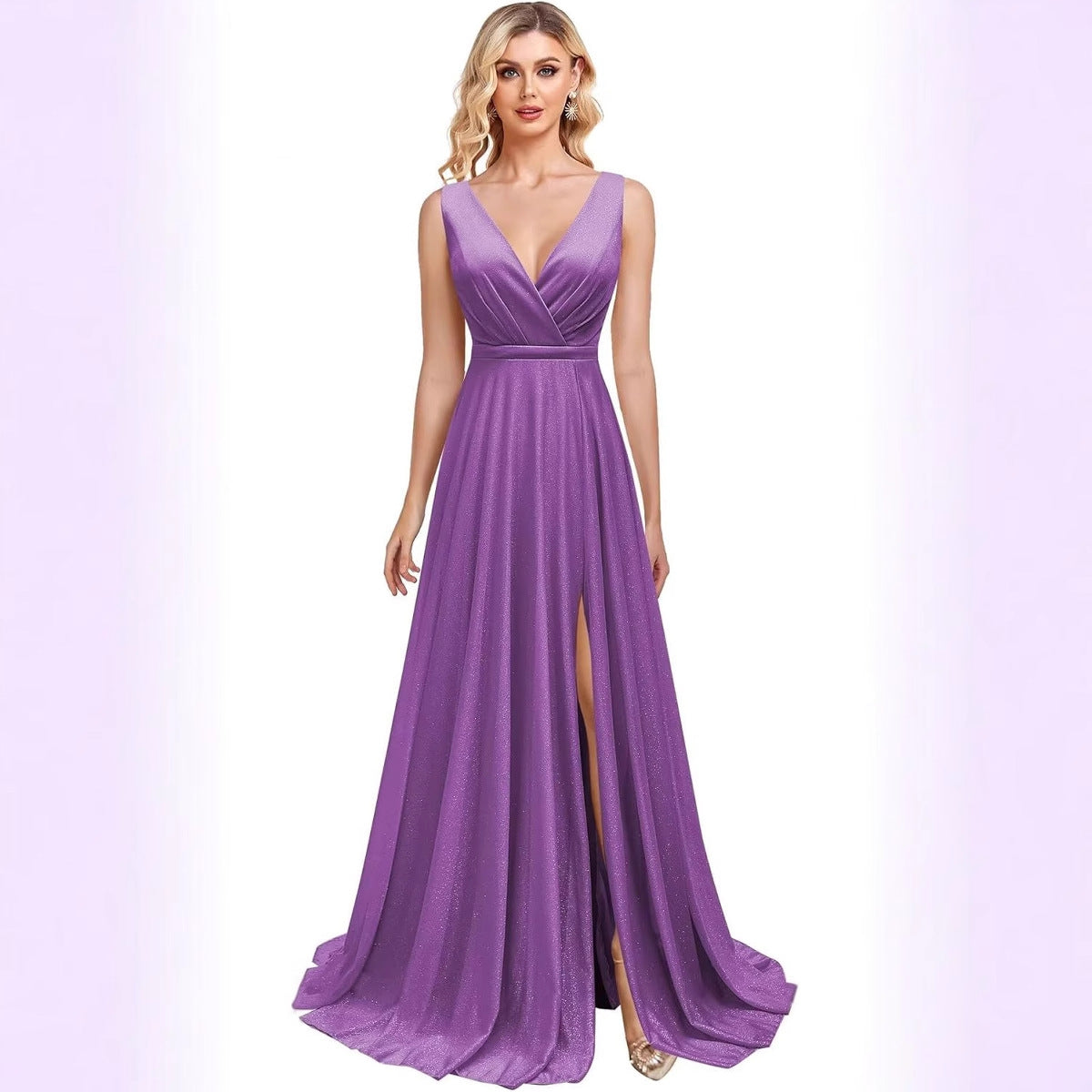 Bridesmaid dress long dress sexy elegant slit fashionable banquet dress