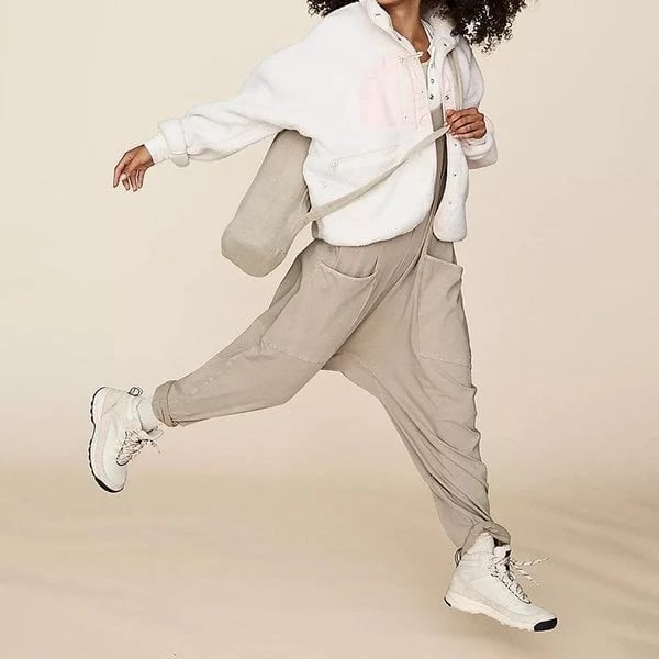 Eaksone - Wide Leg Jumpsuit with Pockets