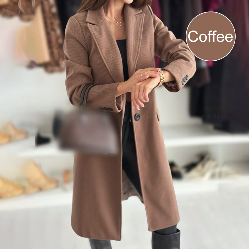 Eaksone - Women’s Elegant Tailored Long Coat