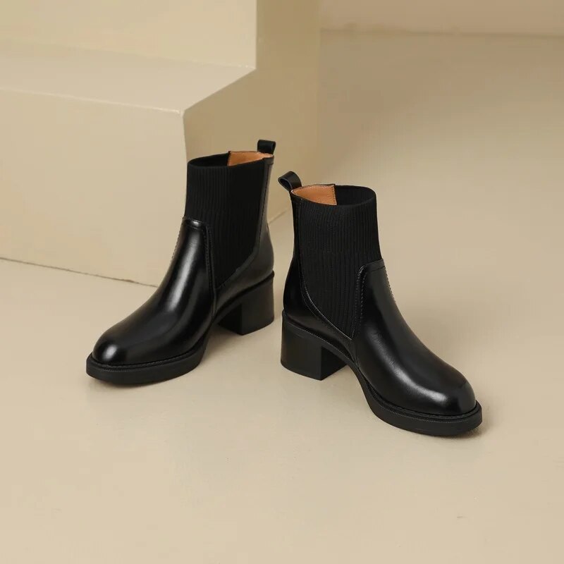 Eaksone - British style stretch slim fit sock boots
