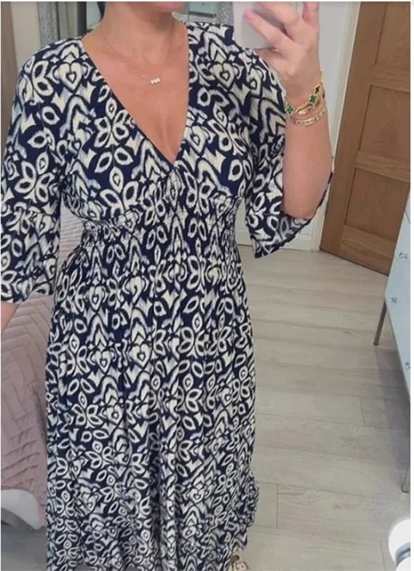Eaksone - V-neck floral dress