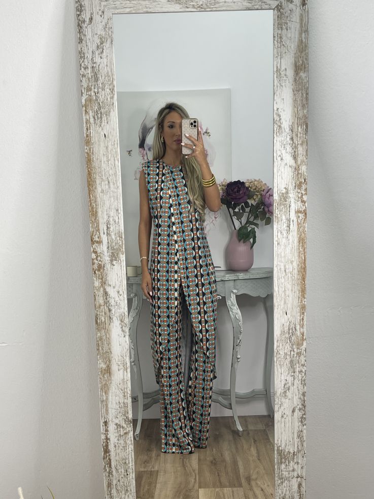 Eaksone - New Arrival Abstract Printed Comfy Suit For Women
