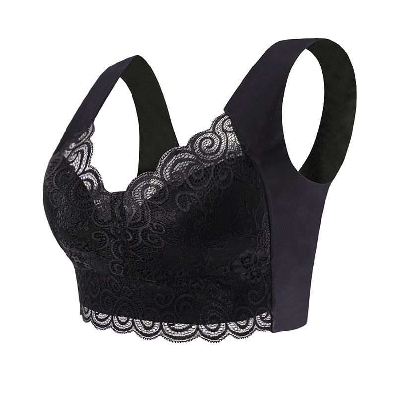 Eaksone - Gather Beautiful Back Lace Bra Without Steel Ring