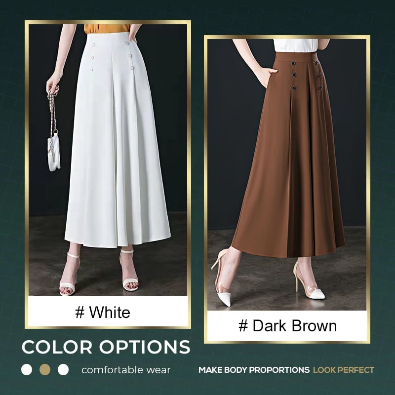Eaksone - Stylish Pleated Wide-leg Pants