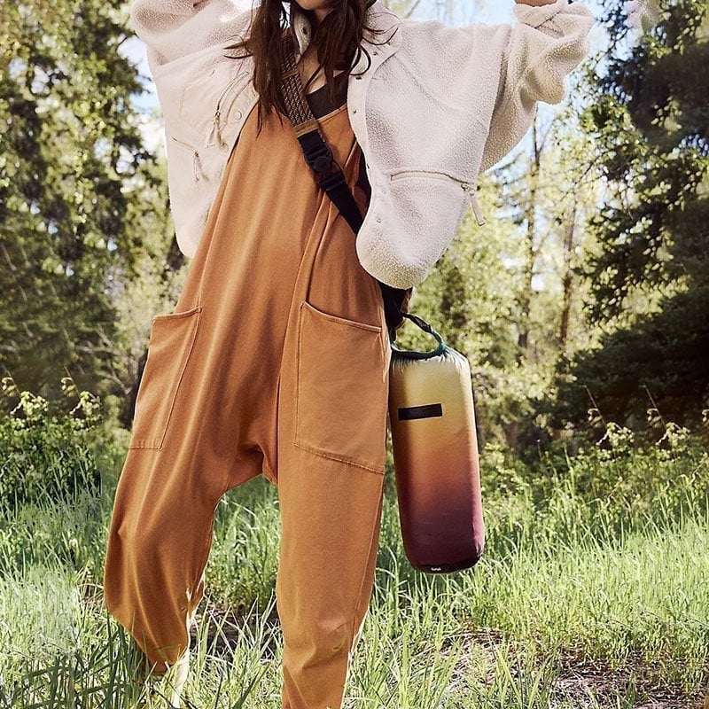 Eaksone - Wide Leg Jumpsuit with Pockets