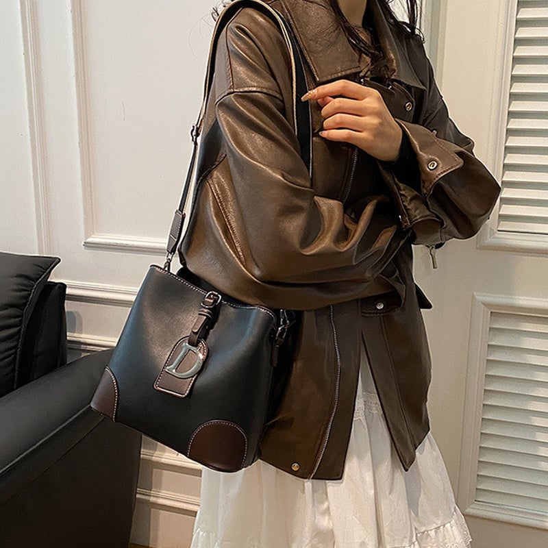 Eaksone - Genuine Leather Niche Women's Shoulder Bag