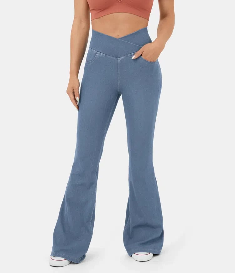 Eaksone - high waist flare jeans