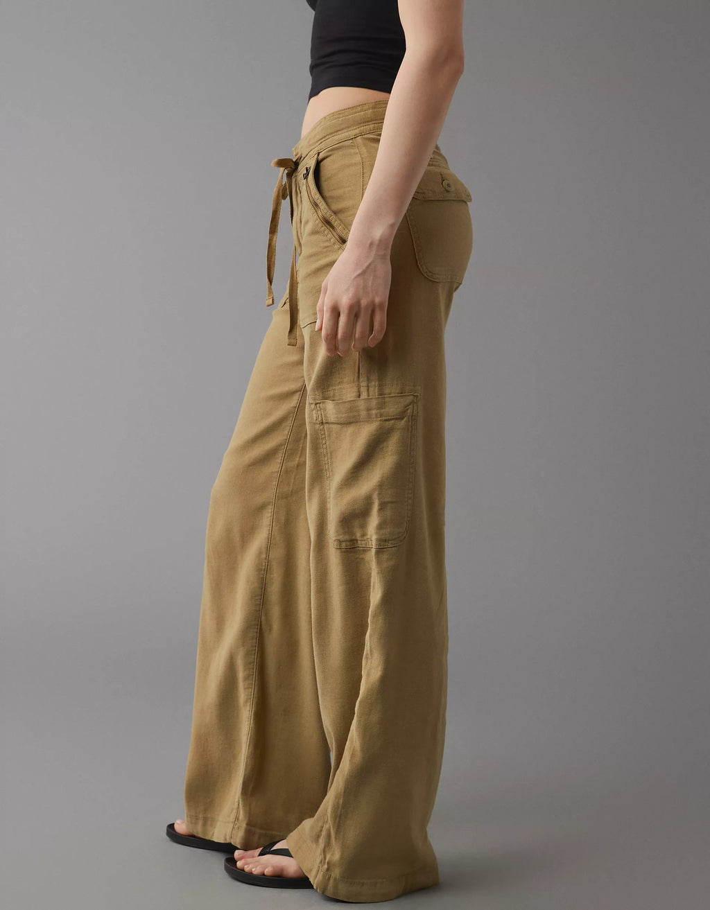 Eaksone - Linen-blend wide-leg overalls