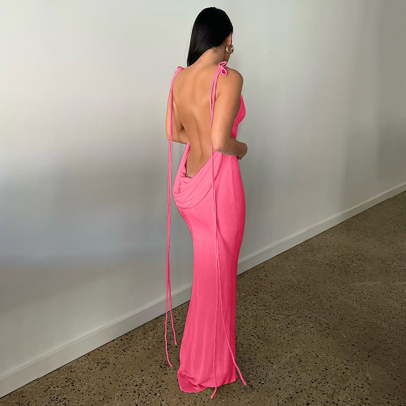 Eaksone - Serenity Backless Maxi Dress